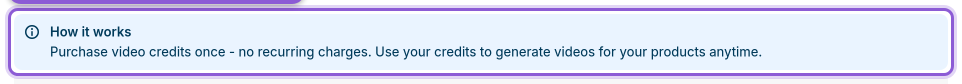 Buy more credits — s-banner highlighted